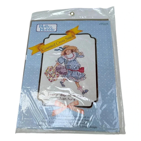 Holly Hobbie Counted Cross Stitch Kit Every Day New Adventure  Vintage Sealed - Picture 1 of 5